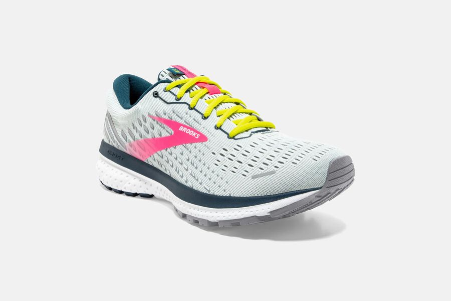 Brooks Ghost 13 Road Running Shoes - Womens - Grey/Pink - UE0852416